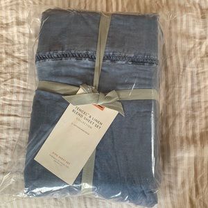 Anthropologie Tencel Linen Blend Sheet Set